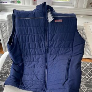 Vineyard Vines Navy Quilted Vest